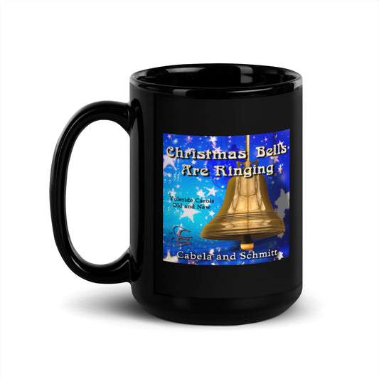 "Christmas Bells Are Ringing" Black Glossy Mug