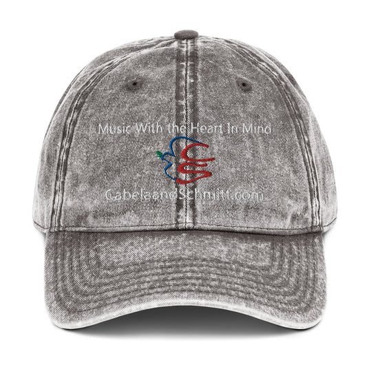 "Music With the Heart In Mind" Vintage Cotton Twill Cap
