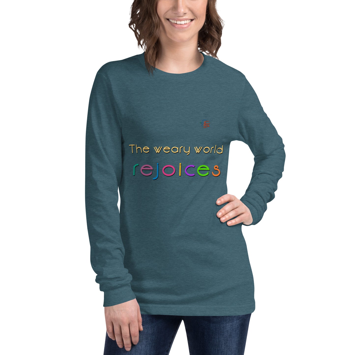Unisex Long Sleeve Tee "The weary world rejoices"