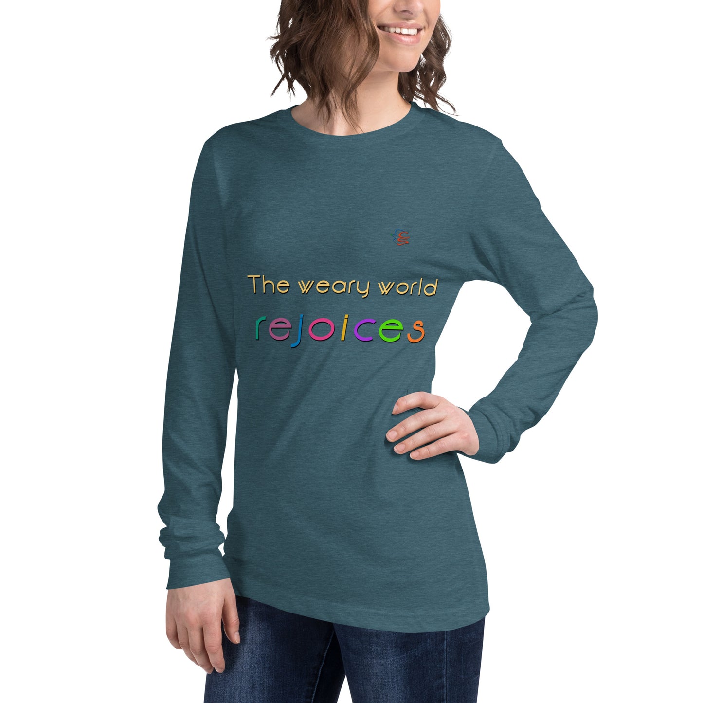 Unisex Long Sleeve Tee "The weary world rejoices"