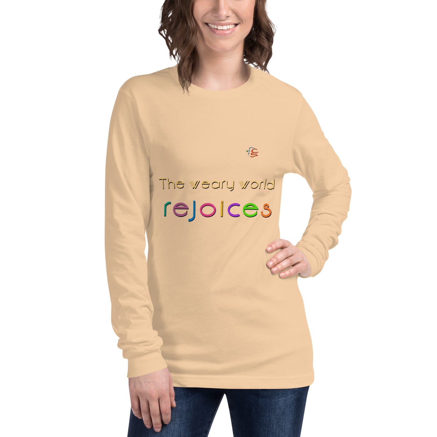 Unisex Long Sleeve Tee "The weary world rejoices"