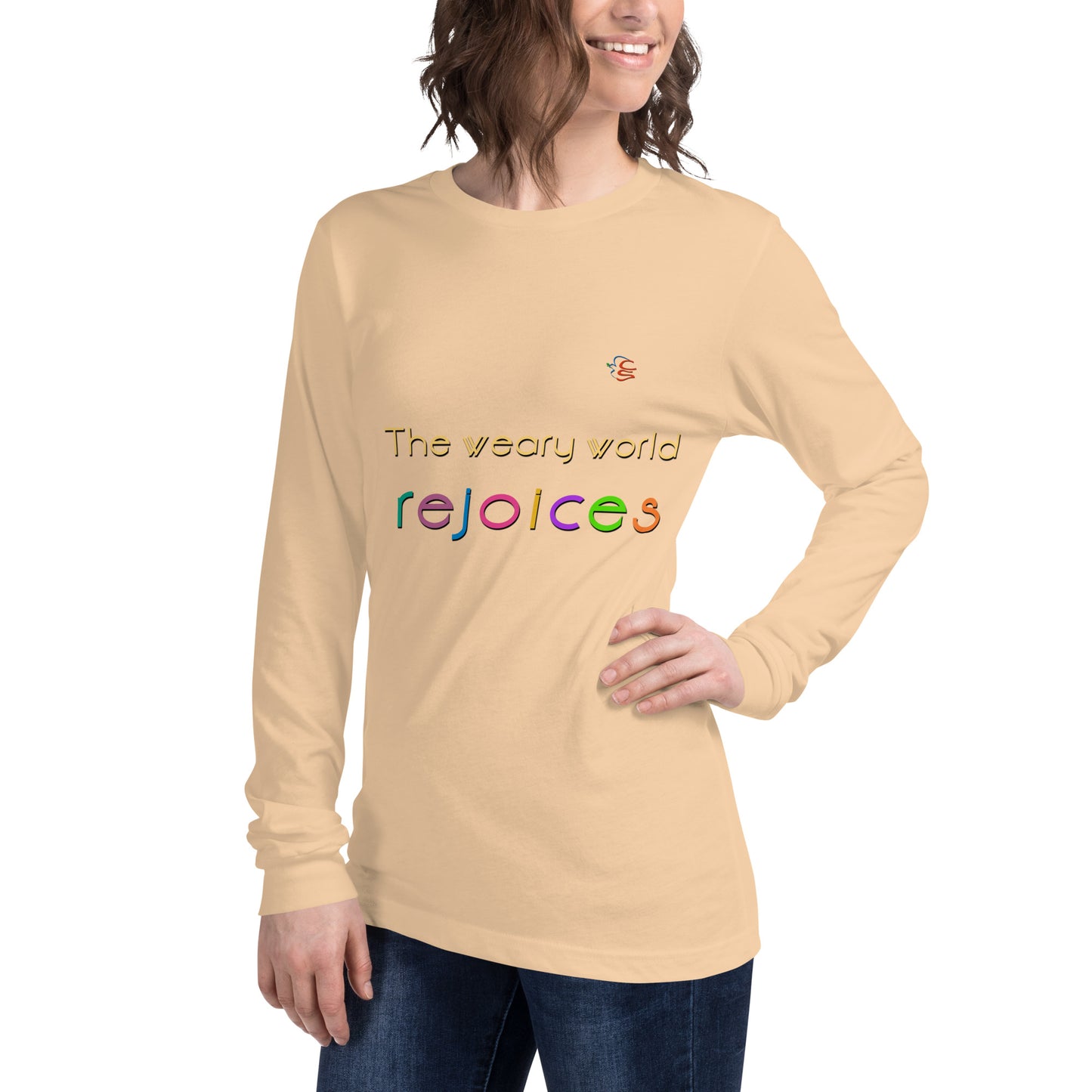 Unisex Long Sleeve Tee "The weary world rejoices"