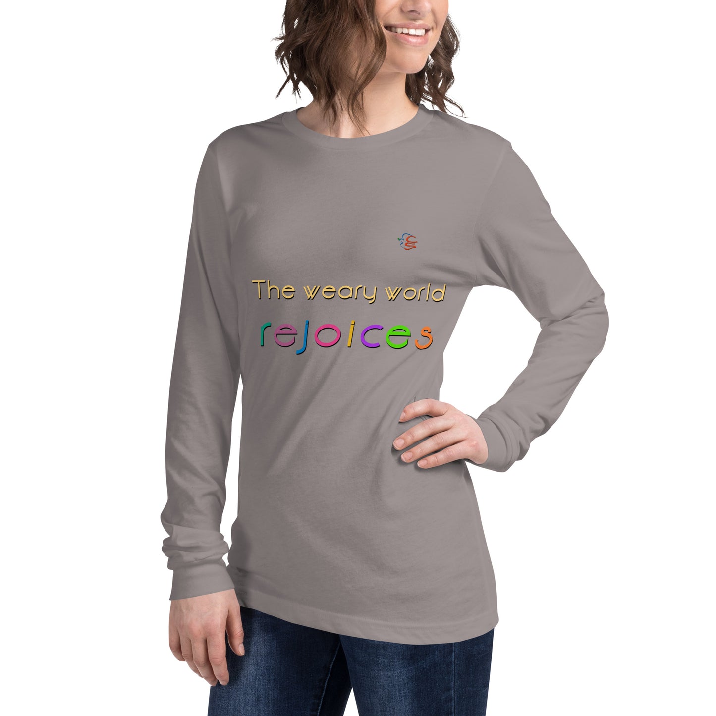 Unisex Long Sleeve Tee "The weary world rejoices"