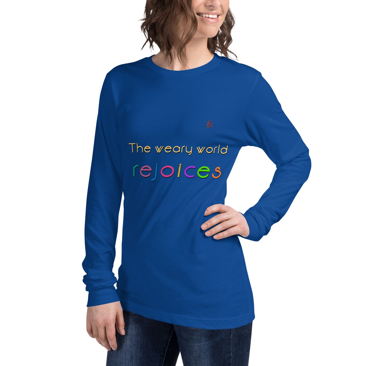 Unisex Long Sleeve Tee "The weary world rejoices"