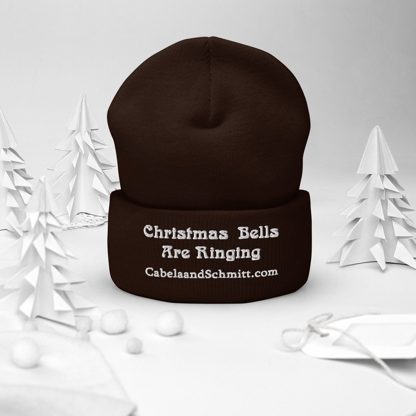 "Christmas Bells Are Ringing" Cuffed Beanie