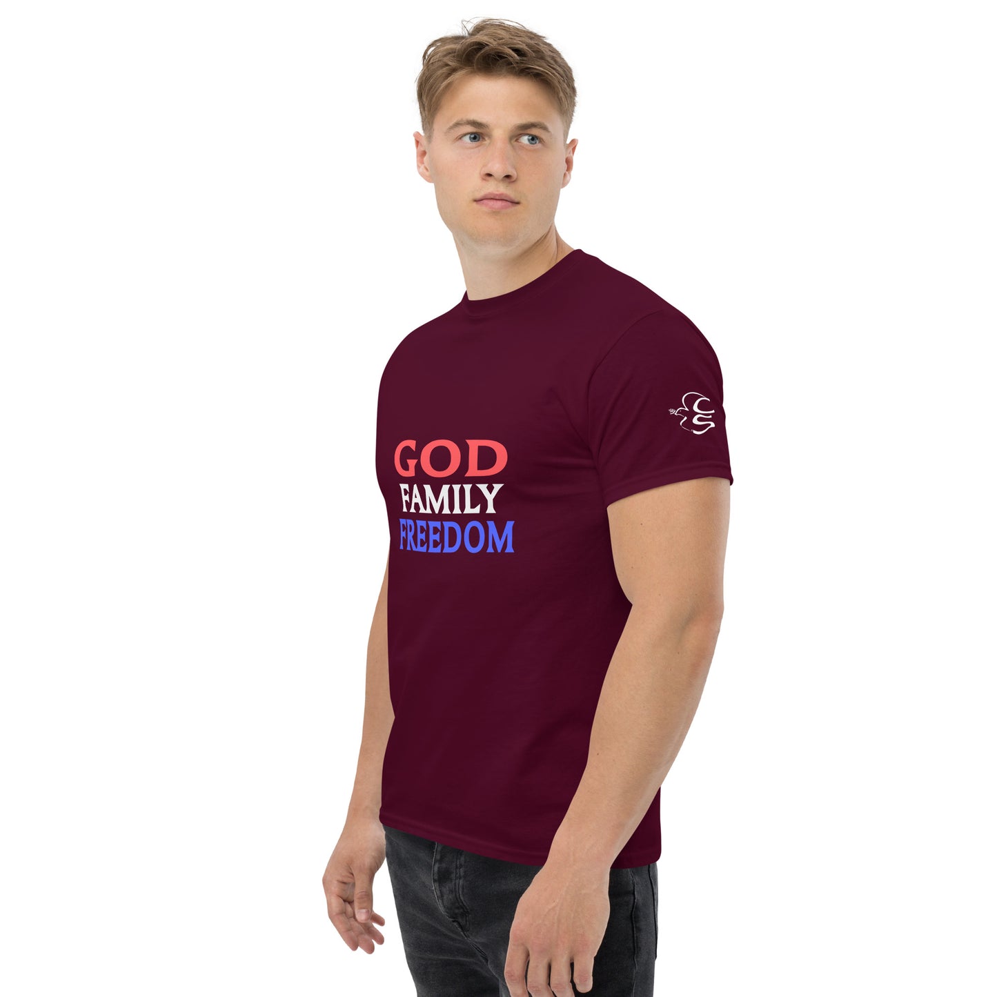 Men's classic tee "God Family Freedom"