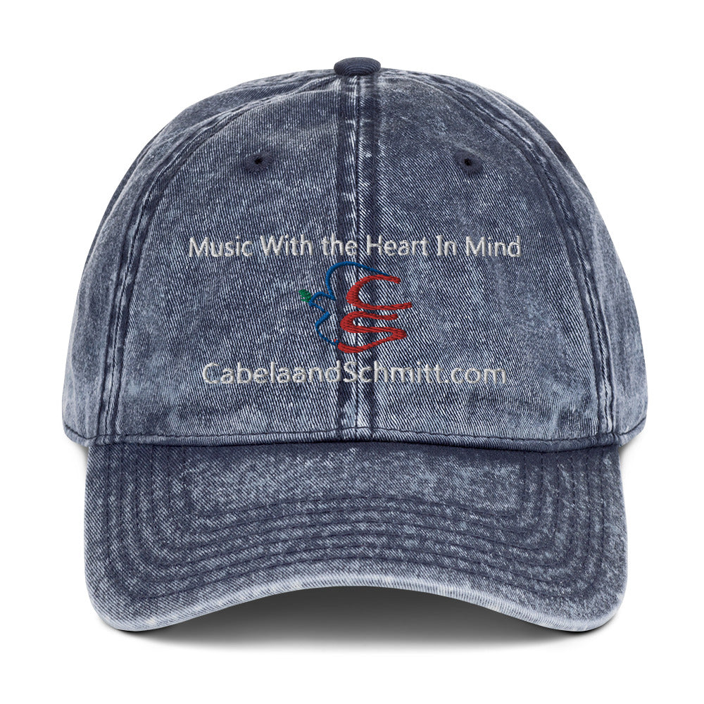 "Music With the Heart In Mind" Vintage Cotton Twill Cap