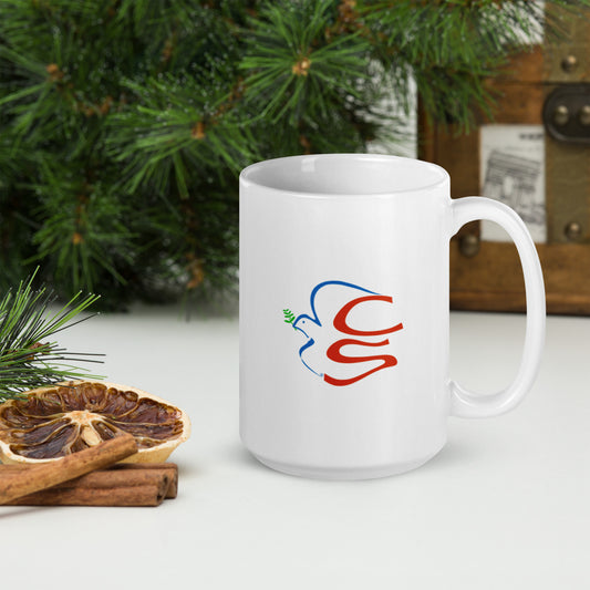 "Christmas Bells Are Ringing" White Glossy Mug